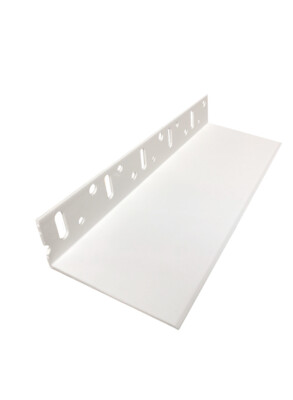 5 x PVC-Sockelprofil ''Basis'' 55 mm WDVS 2 m Starterleiste Sockelleiste Fassade