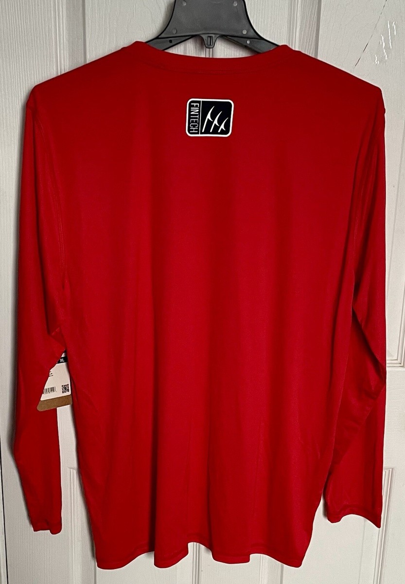 Chemise Fintech Homme XL - Rouge - Manches Longues - Protection UV Sun Defender