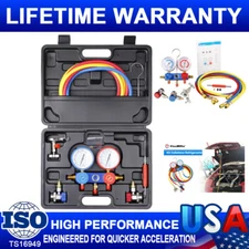 Air Conditioner A/C Diagnostic Manifold Gauge Test Set Kit AC HVAC Refrigeration