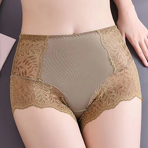 6 Pack Lot Womens Lady Sexy Silky Satin Panties Lace High Waist Brief Underwear - Image 3 of 4