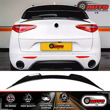 Alfa Romeo Stelvio Heck Mitte Flügel Kofferraum Spoiler Lippe Body Kit Glanz Schwarz 2017+