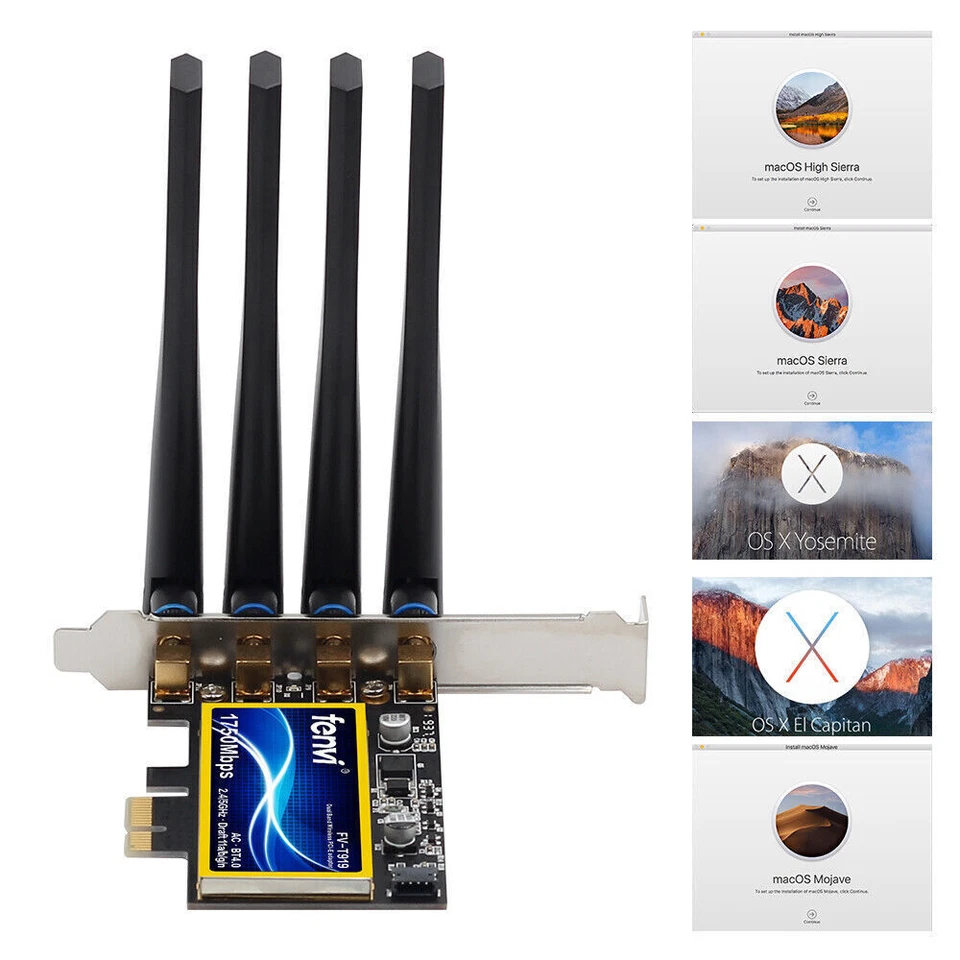 T919 Hackintosh Windows 10/11 PCIE WiFi Adapter BCM94360CD WiFi Bluetooth Card - Image 3 of 4