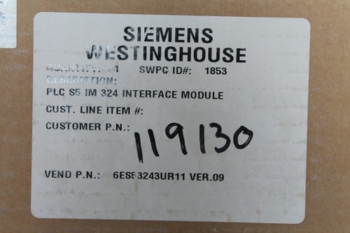 SIEMENS 6ES5324-3UR11 SIMATIC S5 IM 324R Interface Module - SEALED - Picture 3 of 5
