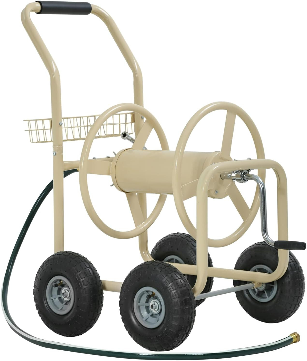 Garden Hose Reel Cart with Wheels Garden Lawn Water Truck Water Planting Cart