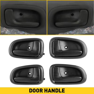 4X FOR 93-97 For Toyota Corolla Interior Inner Inside Door Handle Black Set EAW