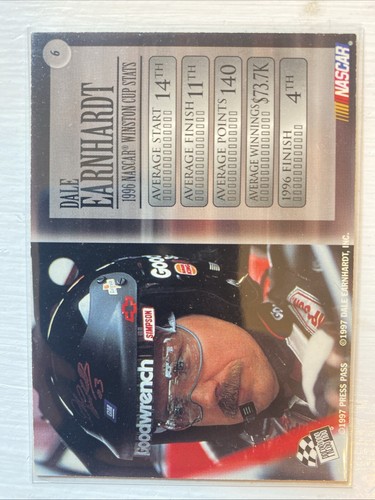 1997 Press Pass VIP - Explosives #6 Dale Earnhardt NASCAR - Picture 2 of 2