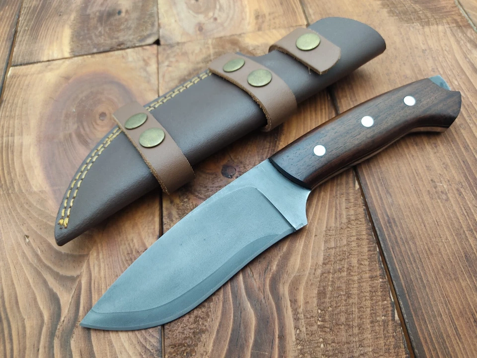 Custom Handmade 1095 Steel Acid Washed EDC Knife Camping Survival Hunting Knife - Image 3 of 4