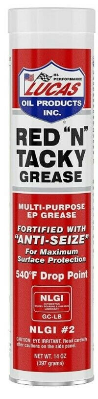 Lucas Oil 10005 Red N Tacky Multi-Purpose Grease 14 oz. Cartridges