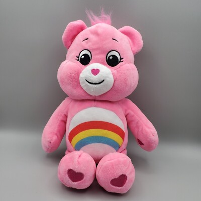 Care Bears Cheer Bear Pink Plush Stuffed Animal Basic fun NWT 11''