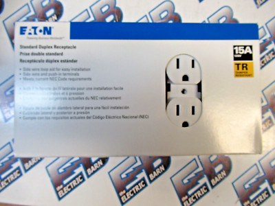 Eaton TR270W-E Duplex Receptacle (10) 15A 125V White Tamper Resistant -NEW-B