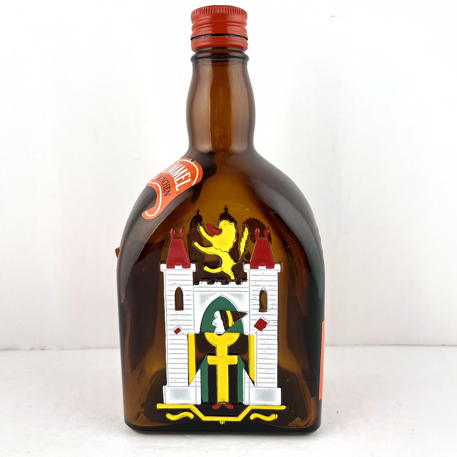 Hand Painted Liquor Bottle Embossed Riemerschmid Kummel 3/4 Pint Vintage Empty eBay