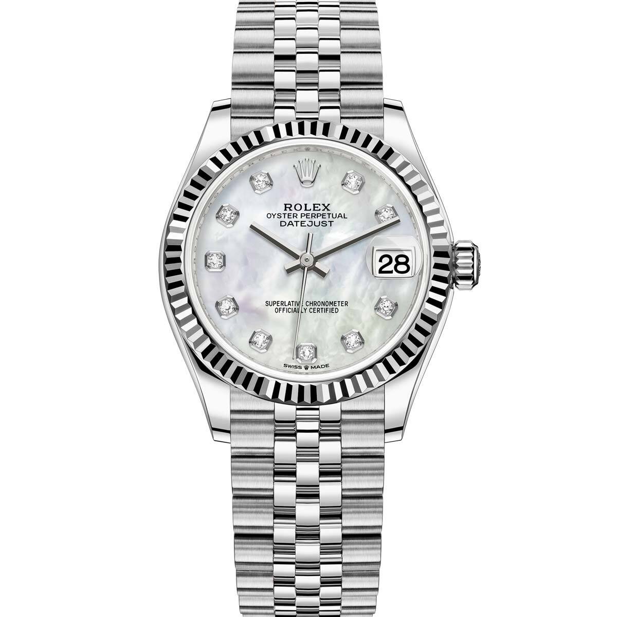 Rolex Women's Datejust 31 278274 Wristwatch - Mother of Pearl Diamond, Jubilee