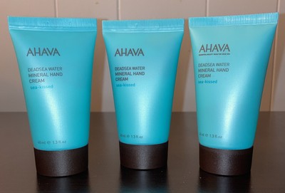 3x AHAVA Deadsea Water Mineral Hand Cream Sea-Kissed Mini 1.3oz, 40ml Each NWOB