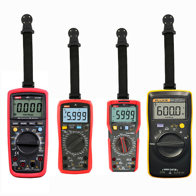 Magnetic Hanging Strap Kit For Fluke Multimeters – Durable Nylon Hanger With Strong Magnet For Hands-Free Storage (Black)