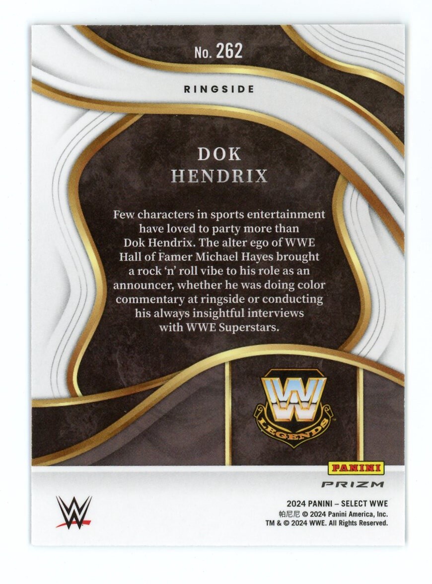 2024 Panini Select WWE Tiger Prizm Ringside Dok Hendrix #262 SSP