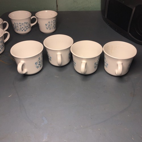 JUEGO DE 8 tazas de café florales Corelle Corning AZUL BREZO - Imagen 5 de 12