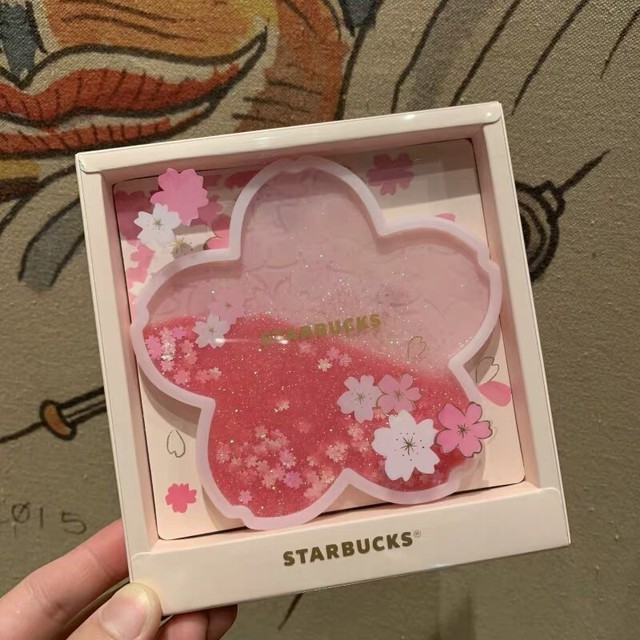 2020 China Starbucks Romantic Pink Sakura Water Coaster New eBay