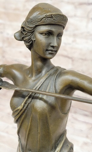 Vintage Bronze Art Deco Nude Goddess Diana The Huntress Fountain Garden - Picture 6 of 10