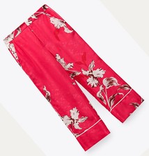 ZARA NEW WOMAN FLORAL PRINTED CROPPED TROUSERS PANT PINK WHITE XS-XL 8292/382