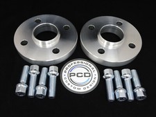 Pair 4x100 Hubcentric Spacers, 20mm Wide 57.1CB 8 RADIUS Bolts VW AUDI UK Made