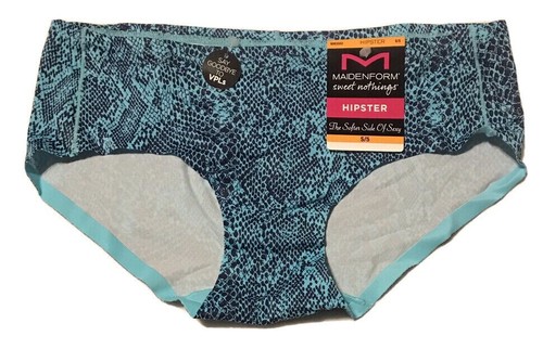 Lot 2 NWT MAIDENFORM SWEET NOTHINGS SMOOTH HIPSTER Panty 5/S Blue Animal Print - Picture 2 of 4