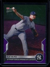2022 Topps Now #367 Clay Holmes Purple Parallel Card #d 1/25