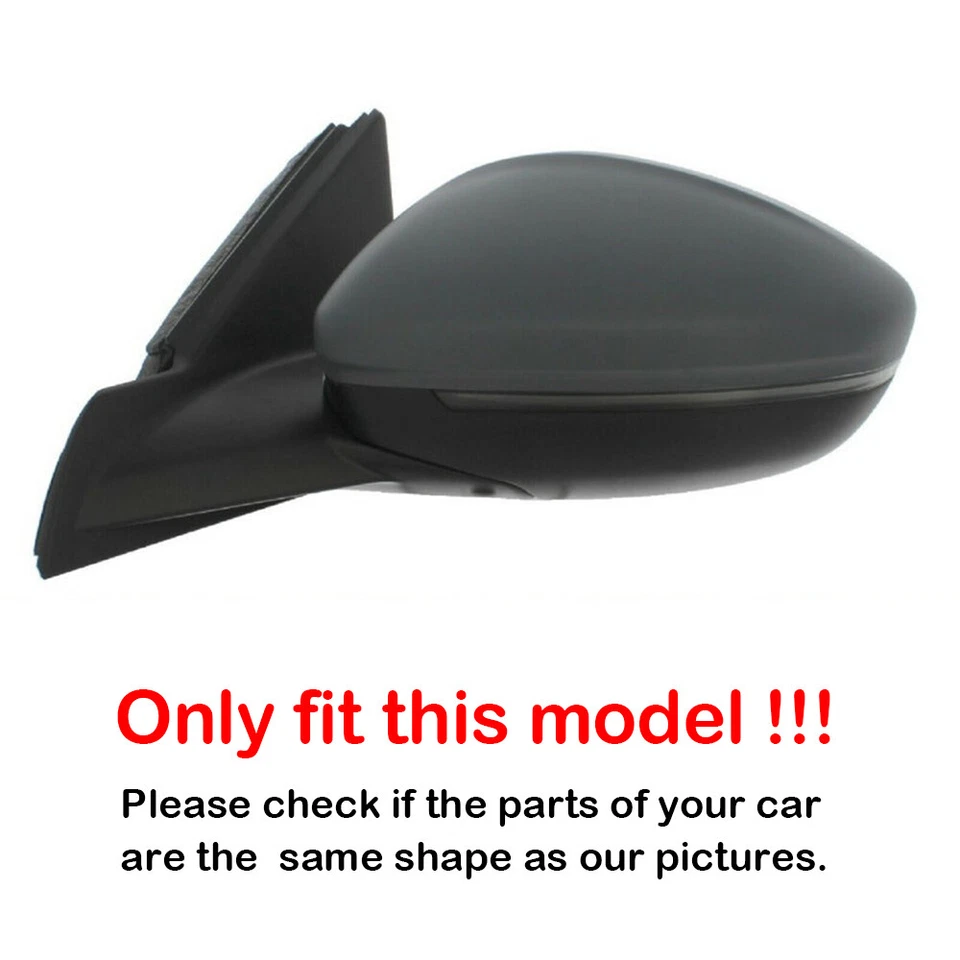 For Peugeot 208 2008 2019-2025 Replacement Rearview Mirror Cover Trim Caps ABS — 第 2/4 张图片