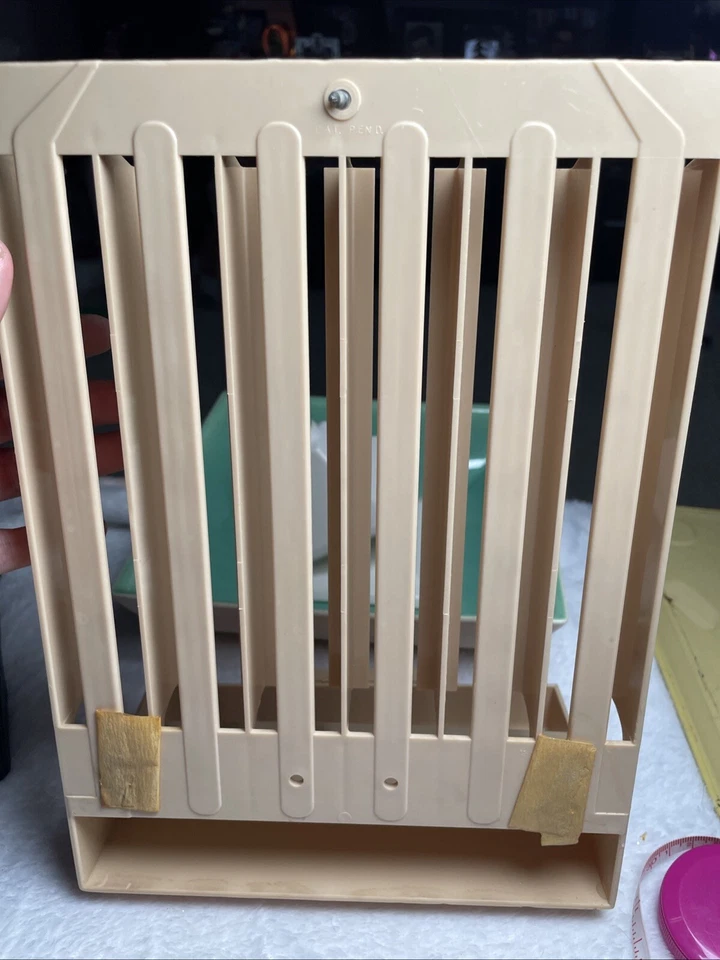 Vintage Light Taupe Lucite Thread Spool Holder - Image 3 of 3