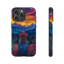 Sunset Western Cowgpirl Desert Phone Case