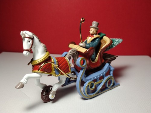 Hallmark ORNAMENT Andenken 2001 VIKTORIANISCHER SCHLITTEN Pferd gezogen WEIHNACHTEN - Bild 7 von 12