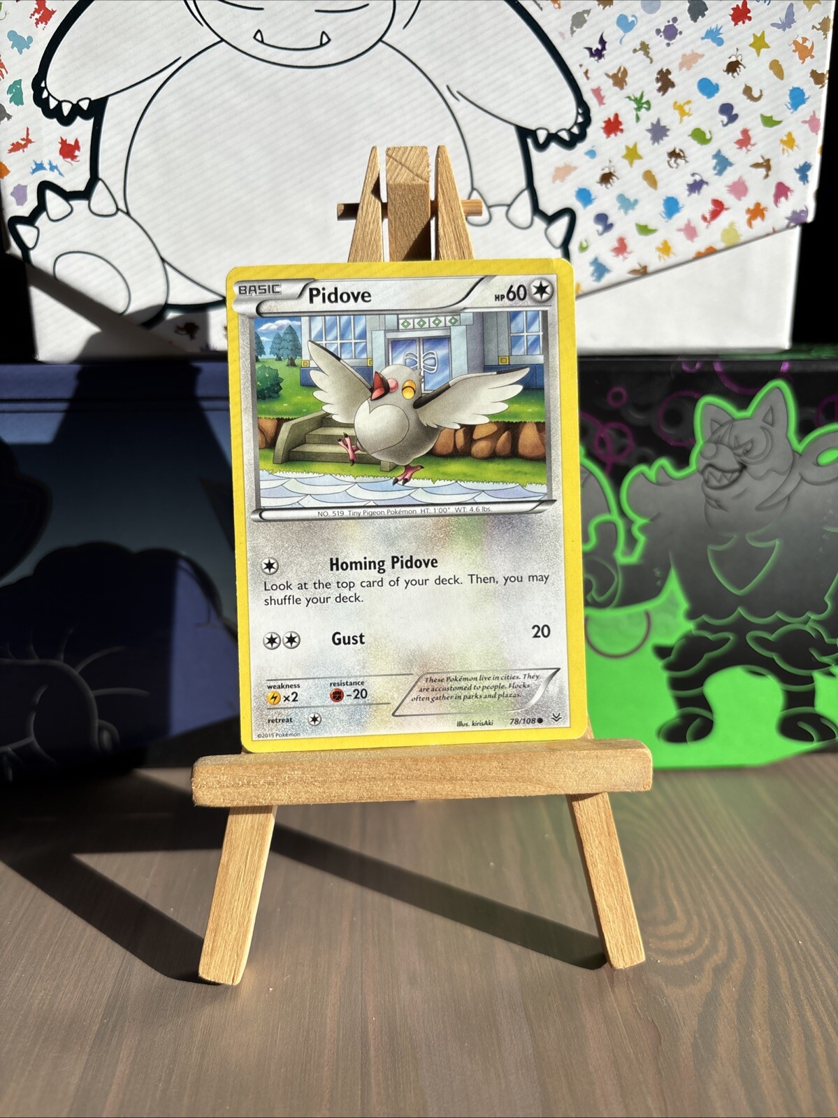 Pokemon Pidove 78/108 Roaring Skies 2015 Regular MP Moderately Played