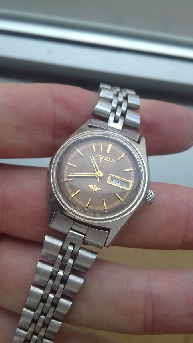 Citizen AUTOMATIC 4-036069 SMT BROWN DIAL WATCH MONTRE JAPAN 70´s