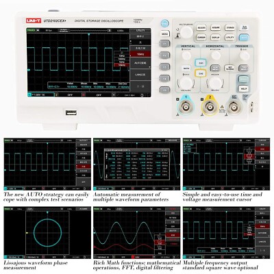 UNI-T UTD2102CEX+ 2202CEX+ Digitales Oszilloskop 100-200 MHz Shop Deutschland CE