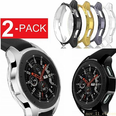 2 Pack Soft TPU Protector Watch Case Cover For Samsung Galaxy Watch 42mm 46mm