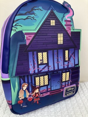 Loungefly Disney Hocus Pocus Sanderson Sisters House Mini Rucksack. Leuchtet im Dunkeln