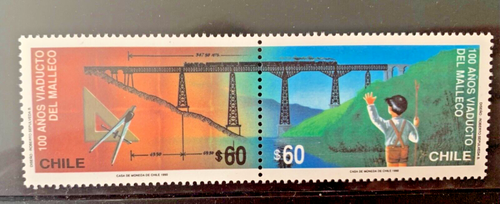 CHILE, TIRA 100 Años VIADUCTO MALLECO, 1990. MNH