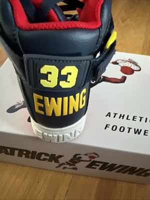PATRICK EWING ATHLETICS WOMEN'S Size 7.5 33 HI ORION Navy/Red/Yellow/White
