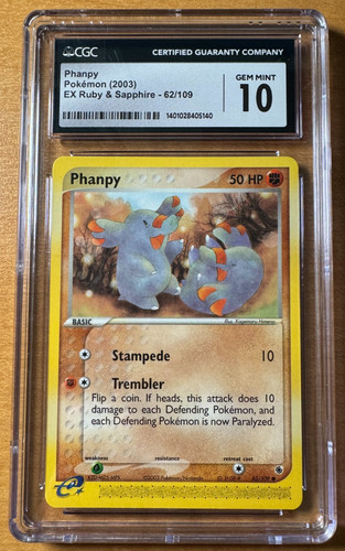 Phanpy graded CGC 10 for sale on eBay