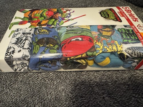 Brand New In Package Boys Size 6 TMNT Ninja Turtles Briefs Underwear 5 Pack - Picture 4 of 6