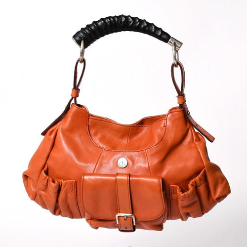 YVES SAINT LAURENT Mombasa Orange Leather Horn One Shoulder Bag 121615 YSL