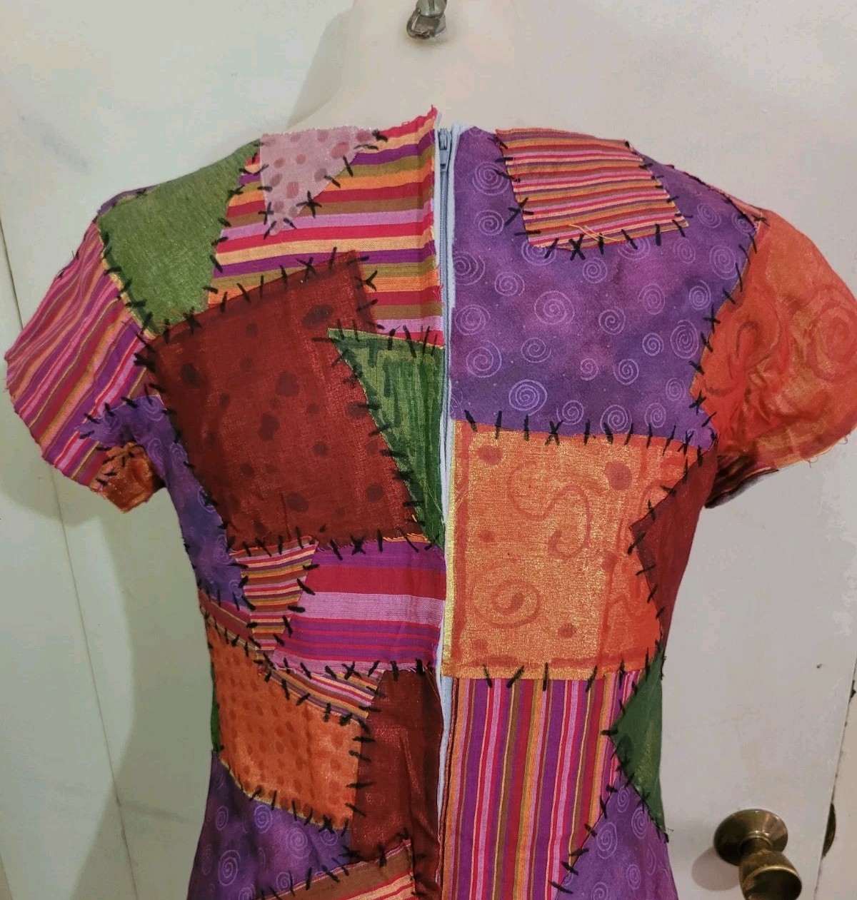 Charming Handmade/Upcycled  Sally Patchwork Dress… - image 6