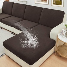 NAISI Waterproof Couch Cushion Covers Thick Velvet Fabric Washable Sofa Slipc...
