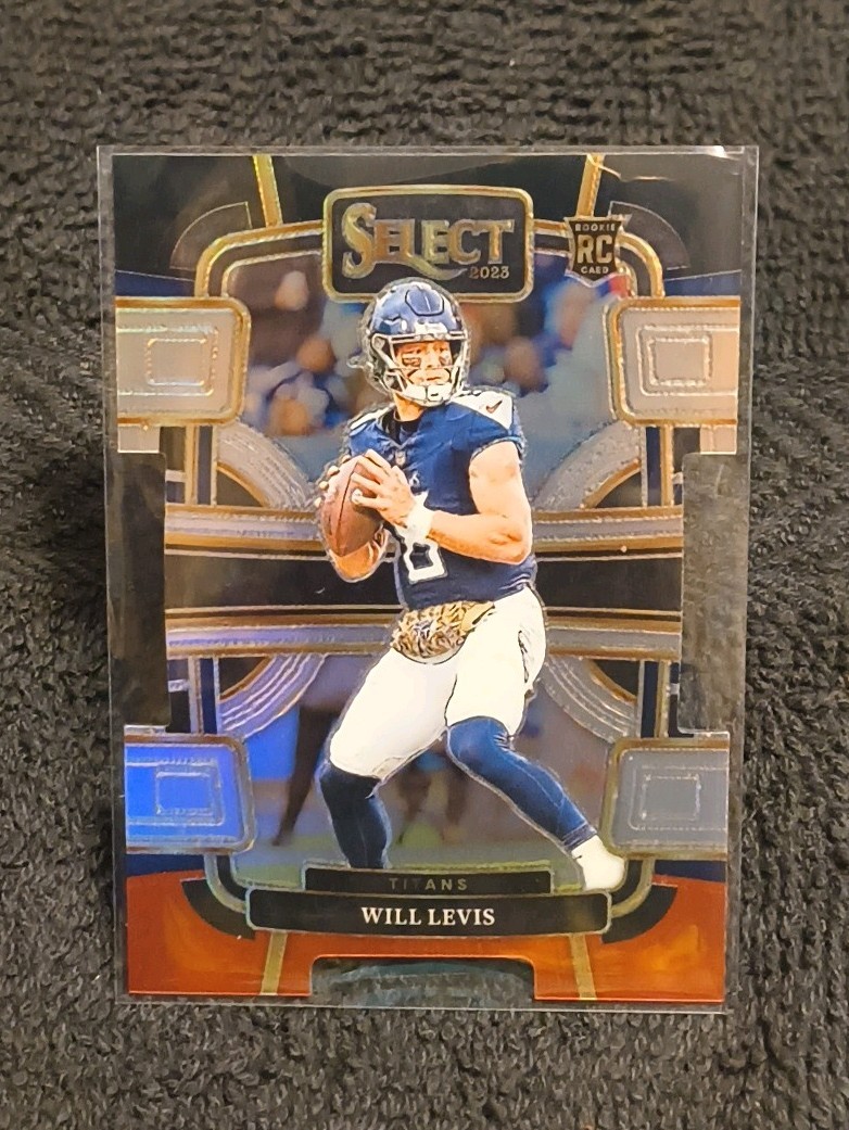 2023 Panini Select - Concourse Will Levis #96 Black & Red Prizm Die-Cut (RC)