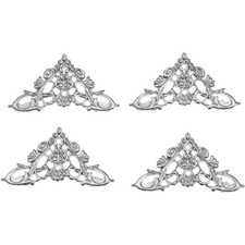 Sturdy Silver Corner Protectors for Furniture, Decorative Zinc Alloy Set of 4