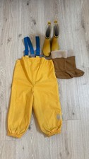 Finkid Regenset gelb Gr. 90/100 + Stiefel 24 + Sukka