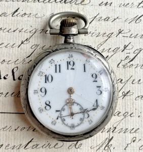 Montre Gousset En Argent Massif N°3 - Vers 1900, Ne Fonctionne Pas, à Réparer Ou Pour Pièces