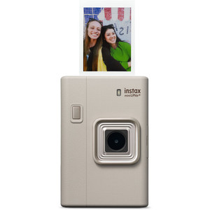FUJIFILM INSTAX Mini LiPlay+ Hybrid Instant Camera - Sand Beige
