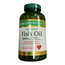 Nature's Bounty Fish Oil, Dietary Supplement, Omega 3, Supports Heart Health