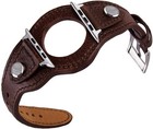 Cuff Leather Watch Band Bracelet for Smart Watch Iwatch Series Ultra 38-49mm