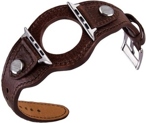 Bracelet Cuff Leather Watch Band pour Smart Watch Iwatch Series Ultra 38-49mm